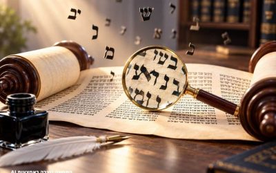 בדיקת טעויות בכתיבת סת״ם באמצעות זכוכית מגדלת על קלף
